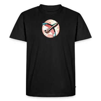 PinkGlider - Men's Premium Organic T-Shirt - black - Front - Nico (187cm)