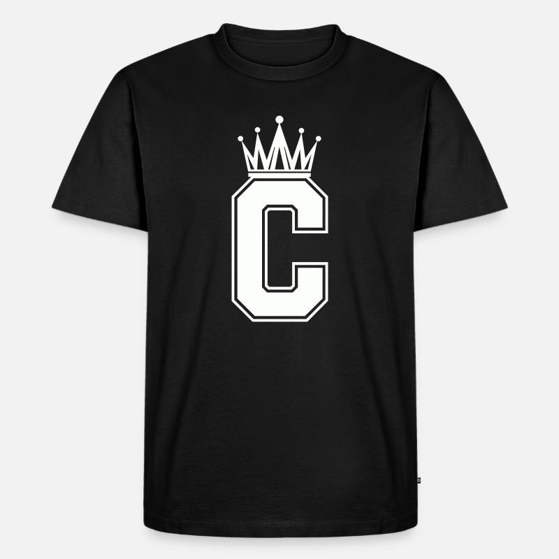 Buchstabe C - Männer Premium Bio T-Shirt - Schwarz