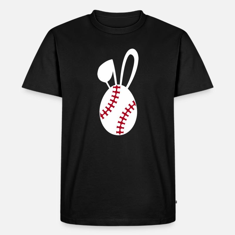 Baseball-Haschen-Emblem - Männer Premium Bio T-Shirt - Schwarz