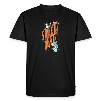 Street Beat - Oldschool Hip Hop Breakdance Style - Männer Premium Bio T-Shirt - Schwarz - Vorne - Nico (187cm)