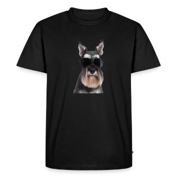 Miniature Schnauzer - T-shirt Premium bio Homme - noir - Devant - Nico (187cm)