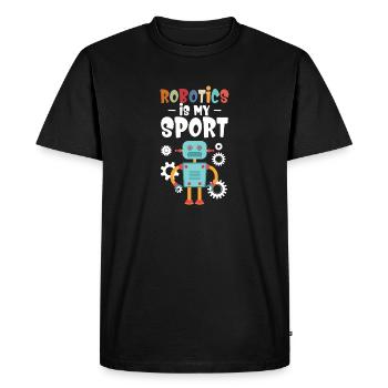 Droid Builder Cute Robotics est ma construction sportive cool - T-shirt Premium bio Homme - noir - Devant - Nico (187cm)