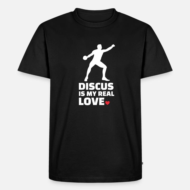 Diskus - Männer Premium Bio T-Shirt - Schwarz