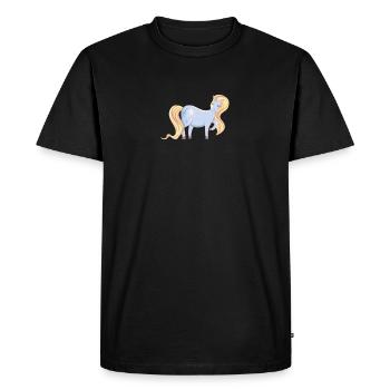 pony - Men's Premium Organic T-Shirt - black - Front - Nico (187cm)