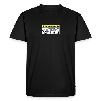 Avertissement Turbo - T-shirt Premium bio Homme - noir - Devant - Nico (187cm)