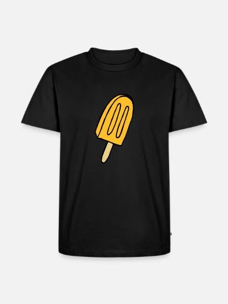 Eis - Männer Premium Bio T-Shirt - Schwarz