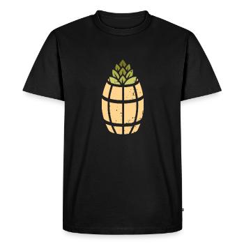 Logo de l’ananas - T-shirt Premium bio Homme - noir - Devant - Nico (187cm)