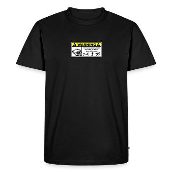 Avertissement Turbo Race - T-shirt Premium bio Homme - noir - Devant - Nico (187cm)