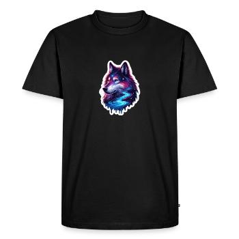 Wolve céleste - T-shirt Premium bio Homme - noir - Devant - Nico (187cm)