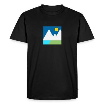 Mountain Range - Men's Premium Organic T-Shirt - black - Front - Nico (187cm)