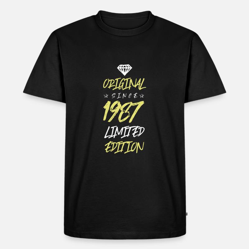 1987 limited edition - Männer Premium Bio T-Shirt - Schwarz