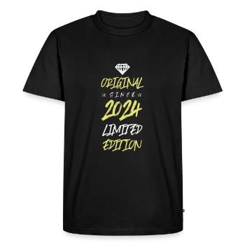 Édition limitée 2024 - T-shirt Premium bio Homme - noir - Devant - Nico (187cm)