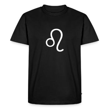 lion symbole astro - T-shirt Premium bio Homme - noir - Devant - Nico (187cm)