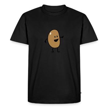 french (yelly) bean - T-shirt Premium bio Homme - noir - Devant - Nico (187cm)