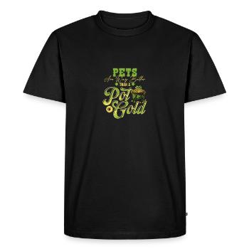 Les animaux de compagnie sont bien meilleurs qu’un pot d’or - T-shirt Premium bio Homme - noir - Devant - Nico (187cm)