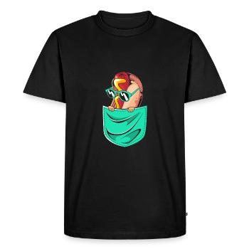Hot Dog Snack - Men's Premium Organic T-Shirt - black - Front - Nico (187cm)