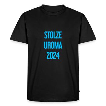 Fière arrière-grand-mère 2024 - T-shirt Premium bio Homme - noir - Devant - Nico (187cm)
