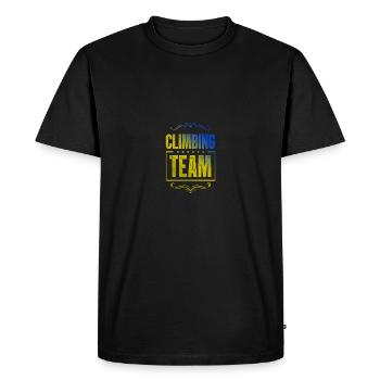 Climbing Crew - Men's Premium Organic T-Shirt - black - Front - Nico (187cm)