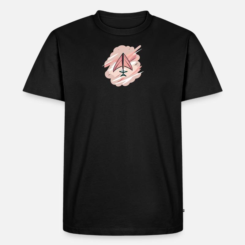 Pinkgliderkite - Männer Premium Bio T-Shirt - Schwarz