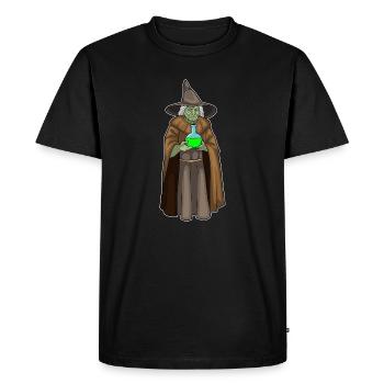Potion magique d’Halloween de sorcière - T-shirt Premium bio Homme - noir - Devant - Nico (187cm)