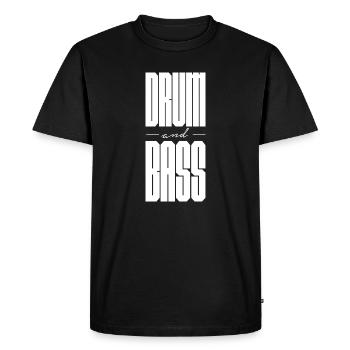 Conception audacieuse du logo Drum and Bass - T-shirt Premium bio Homme - noir - Devant - Nico (187cm)