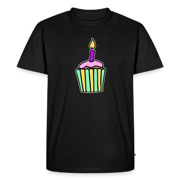 Petit gâteau - T-shirt Premium bio Homme - noir - Devant - Nico (187cm)