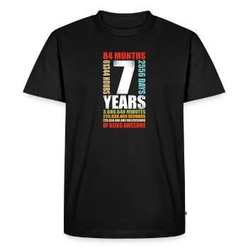7th Birthday 7 Year Old Boys Girls T-Shirt - Men's Premium Organic T-Shirt - black - Front - Nico (187cm)