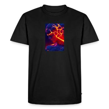 Homme de lave - T-shirt Premium bio Homme - noir - Devant - Nico (187cm)