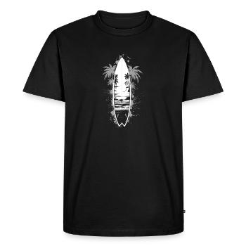 Croquis de planche de surf - T-shirt Premium bio Homme - noir - Devant - Nico (187cm)