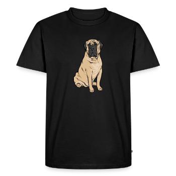 Mastiff Chien Vieux Mastiff anglais - T-shirt Premium bio Homme - noir - Devant - Nico (187cm)