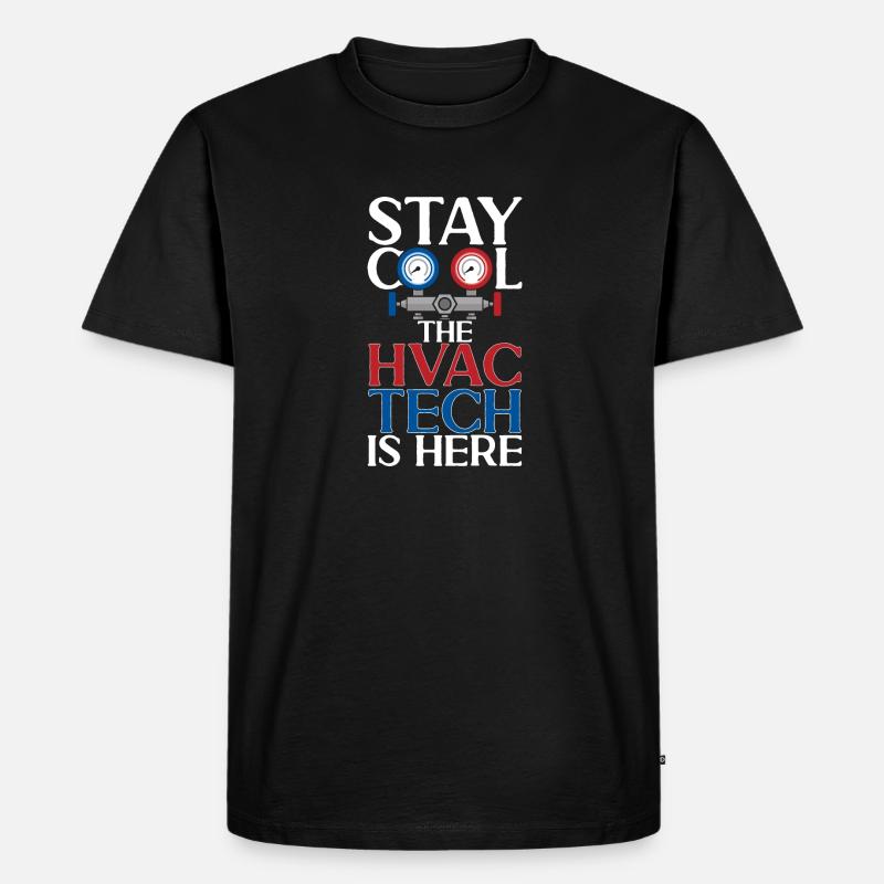 Heizung Klima Lüftung Techniker - Männer Premium Bio T-Shirt - Schwarz