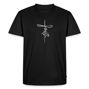 Jésus-Christ de Nazareth Foi Bible Jésus - T-shirt Premium bio Homme - noir - Devant - Nico (187cm)