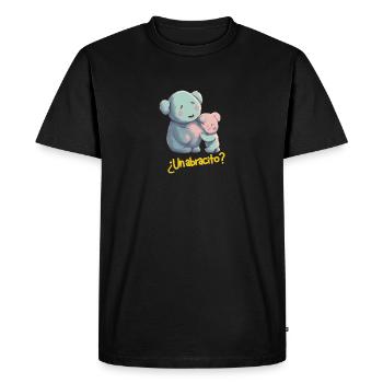 UN CÂLIN ? - T-shirt Premium bio Homme - noir - Devant - Nico (187cm)