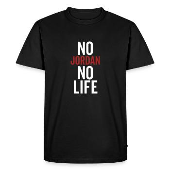 Pas de Jordanie Pas de vie - T-shirt Premium bio Homme - noir - Devant - Nico (187cm)