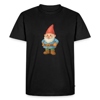 nain de jardin - T-shirt Premium bio Homme - noir - Devant - Nico (187cm)