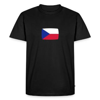 République tchèque République tchèque Drapeau - T-shirt Premium bio Homme - noir - Devant - Nico (187cm)