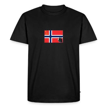 Marine flag Norway - Men's Premium Organic T-Shirt - black - Front - Nico (187cm)
