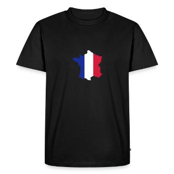 France - T-shirt Premium bio Homme - noir - Devant - Nico (187cm)