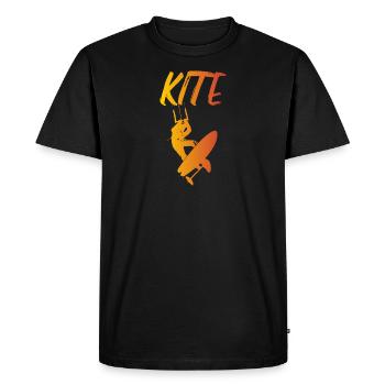 Kite - Men's Premium Organic T-Shirt - black - Front - Nico (187cm)