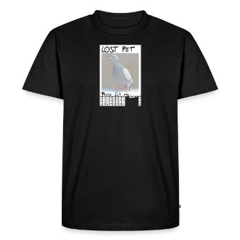 Lost pet please call me - T-shirt Premium bio Homme - noir - Devant - Nico (187cm)