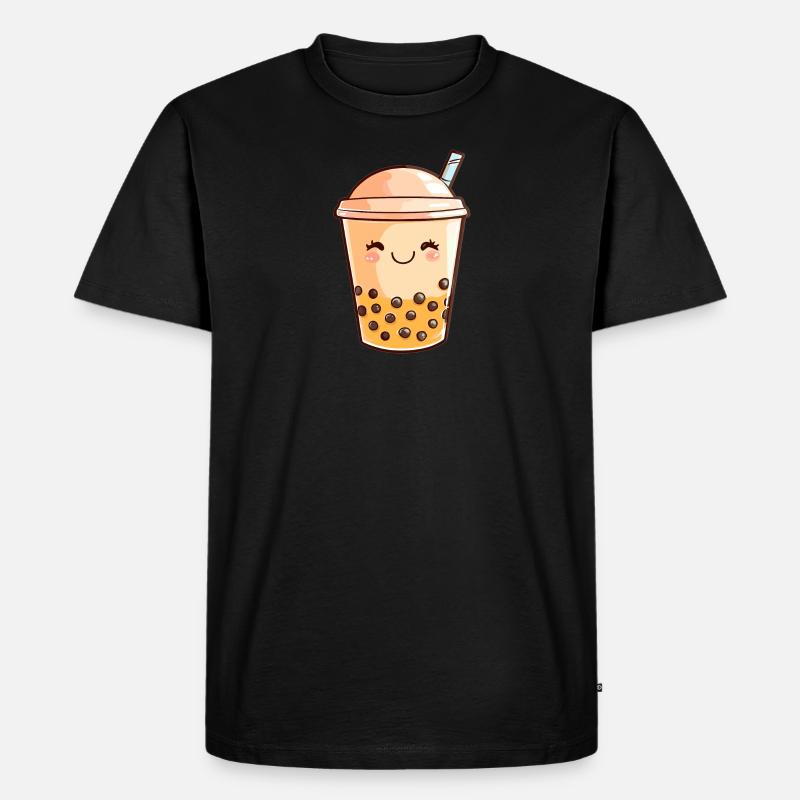 Boba Bubbletea - Männer Premium Bio T-Shirt - Schwarz