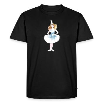 Danseur de clown de cirque - T-shirt Premium bio Homme - noir - Devant - Nico (187cm)