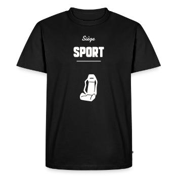 Siège sport - T-shirt Premium bio Homme - noir - Devant - Nico (187cm)