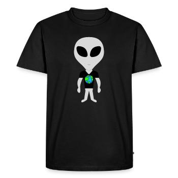 Des extraterrestres durables avec la Terre - T-shirt Premium bio Homme - noir - Devant - Nico (187cm)