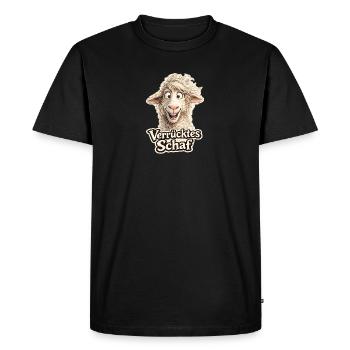 Motif de mouton fou - T-shirt Premium bio Homme - noir - Devant - Nico (187cm)