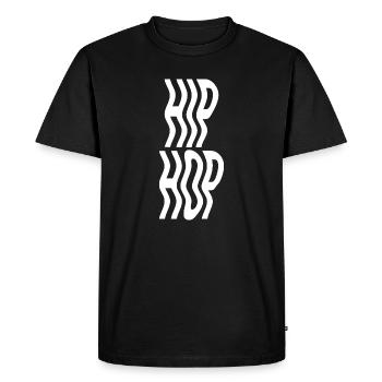 Hip Hop Waves design audacieux musique logo - T-shirt Premium bio Homme - noir - Devant - Nico (187cm)