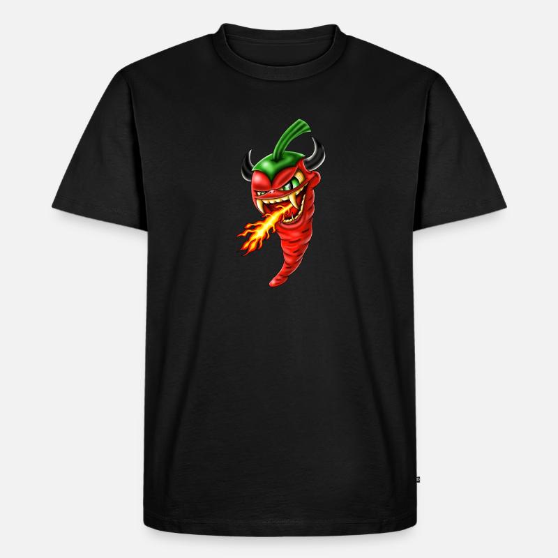 Chilli devil - Männer Premium Bio T-Shirt - Schwarz