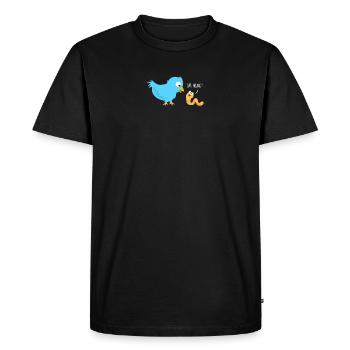 2000. Miau ? Oiseau de ver Drôle. - T-shirt Premium bio Homme - noir - Devant - Nico (187cm)