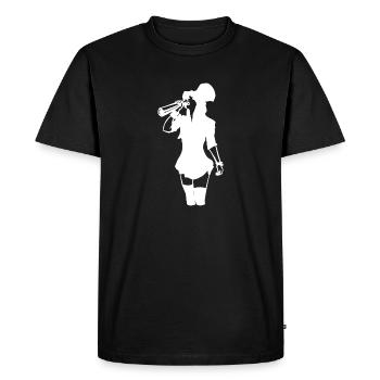 Girl drink Happy St. Patrick's day - T-shirt Premium bio Homme - noir - Devant - Nico (187cm)