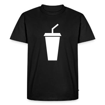Tasse de boisson gazeuse - T-shirt Premium bio Homme - noir - Devant - Nico (187cm)